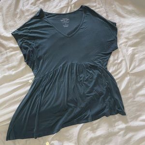 blue babydoll top 2x